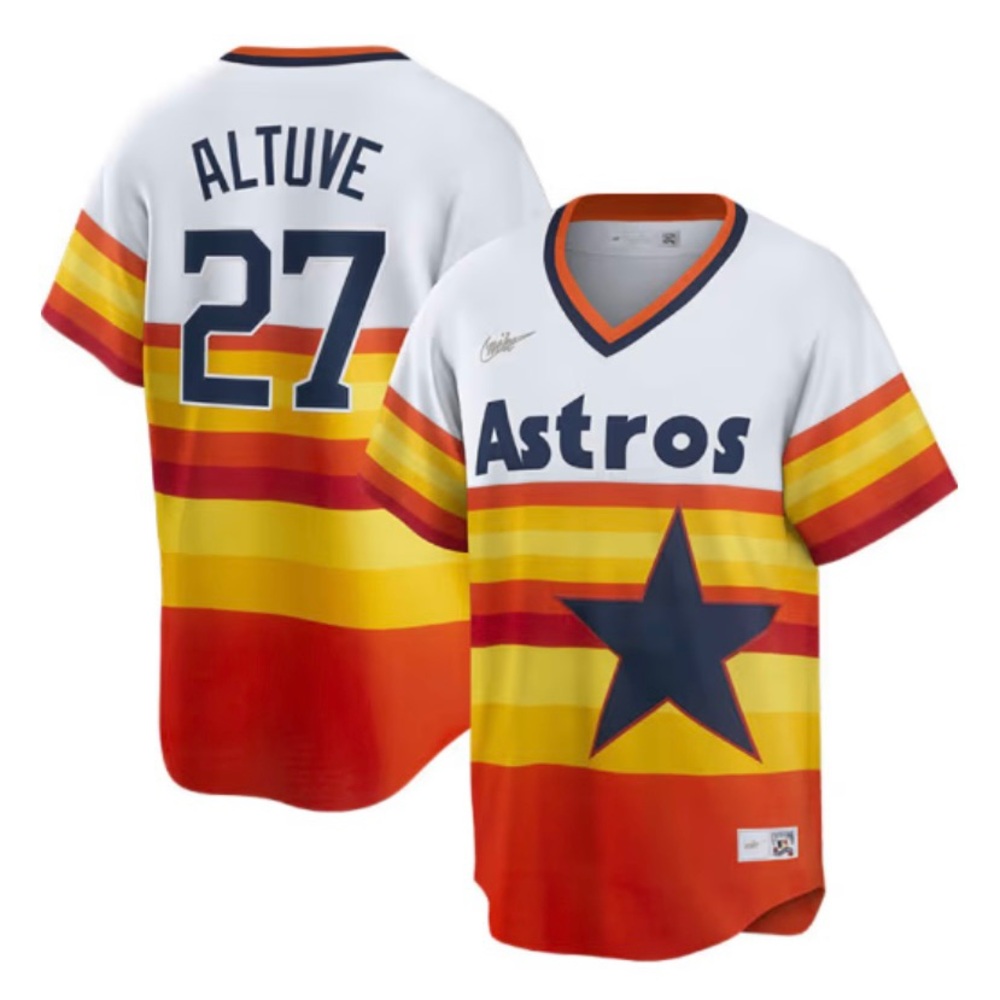 JOSE ALTUVE HOUSTON ASTROS NIKE 1975-86 COOPERSTOWN JERSEY - MBL - Adult XL